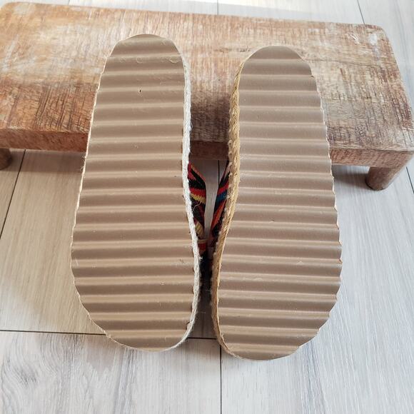 Damara Baasu Espadrille Sandals Womens 6 Woven Boho Cork Platform Made in Mexico - Picture 7 of 7